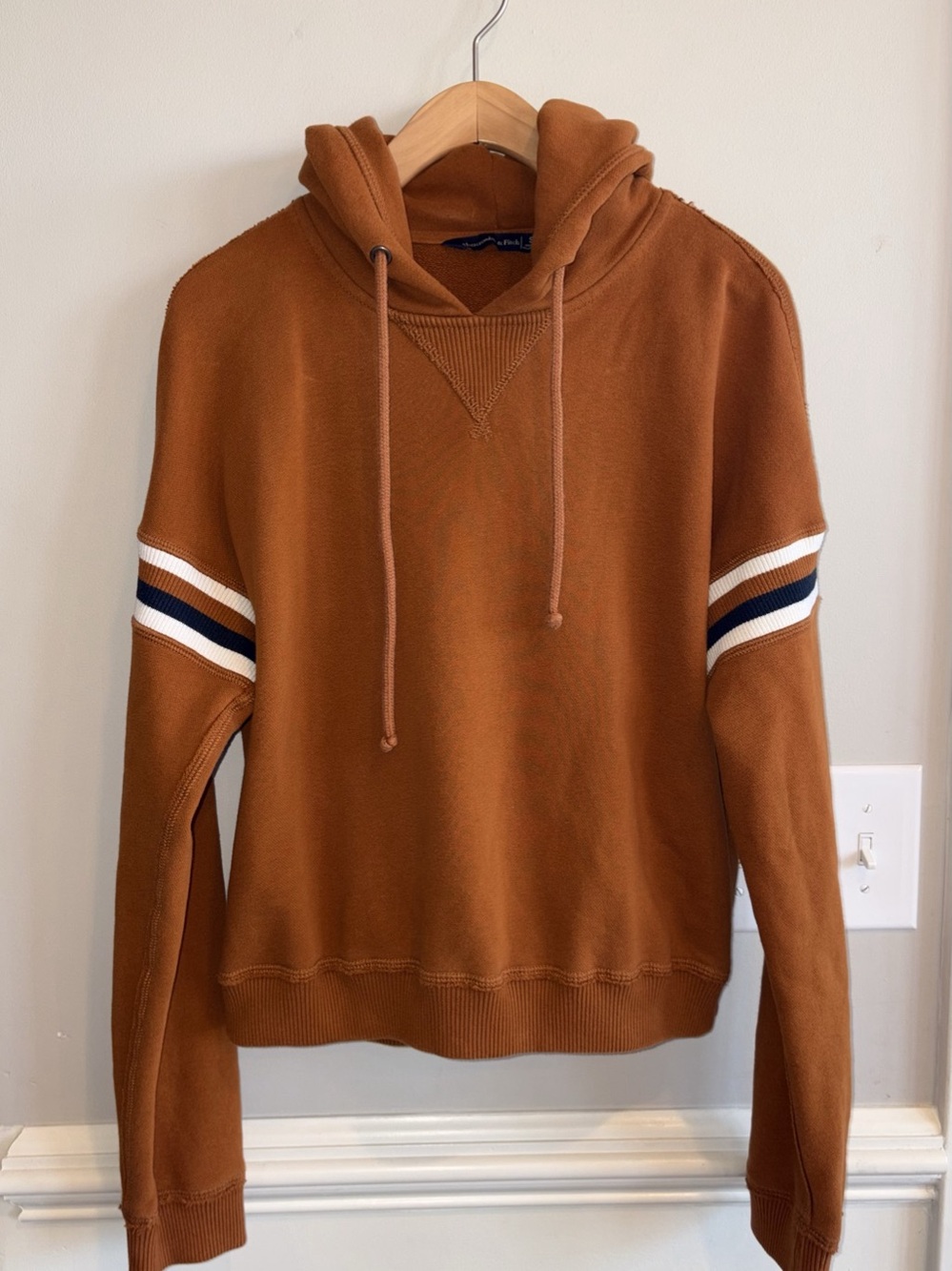 Abercrombie & Fitch Sunday Popover Hoodie With Striping Women’s Small